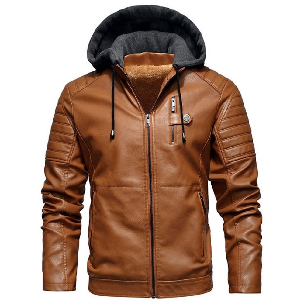 Biker Style Motorsykkel Skinnjakke