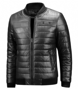 Designer Vinter Varm Skinnjakke