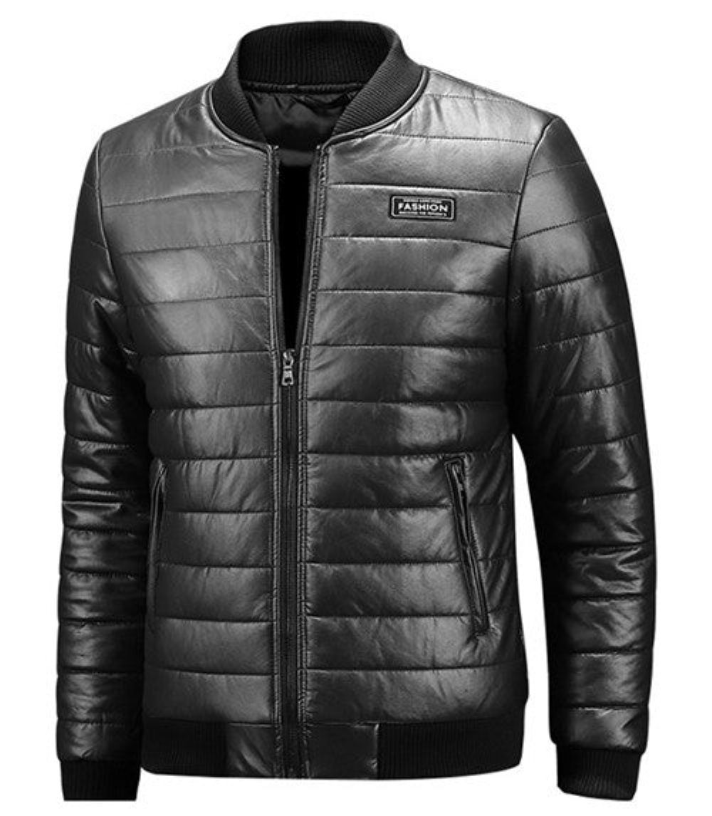 Designer Vinter Varm Skinnjakke