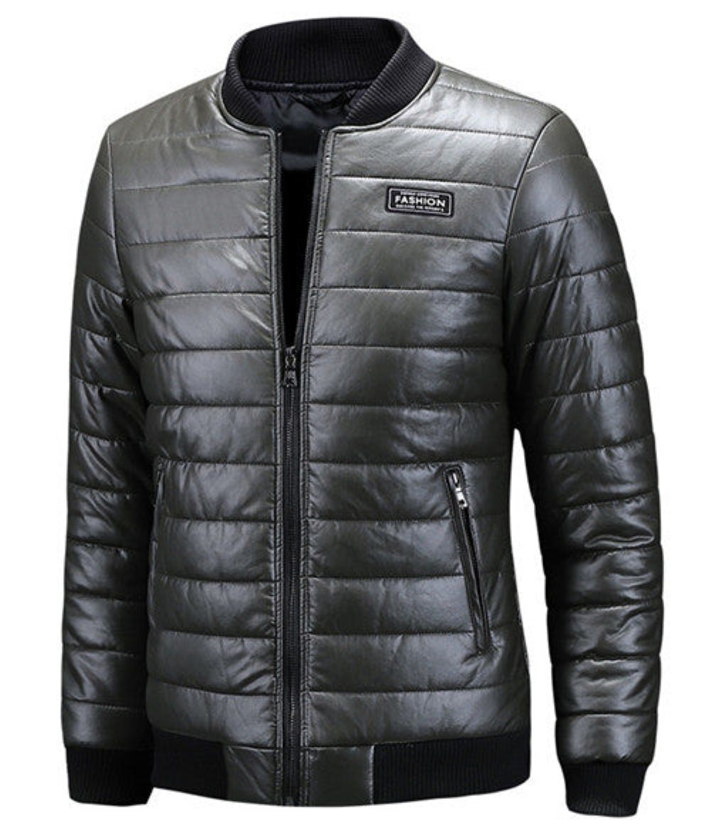 Designer Vinter Varm Skinnjakke