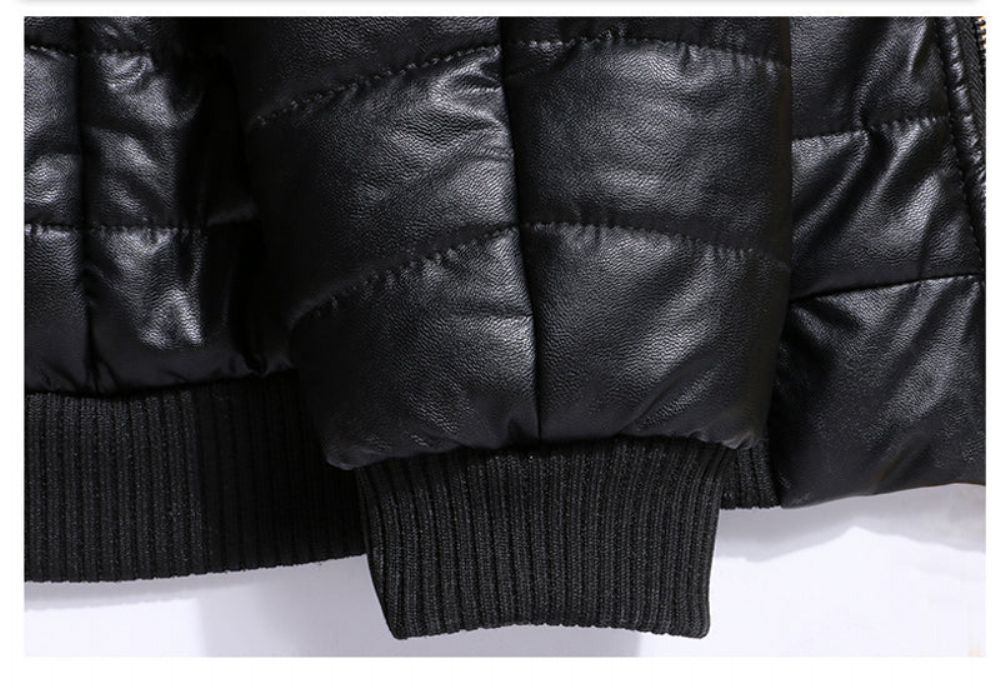 Designer Vinter Varm Skinnjakke