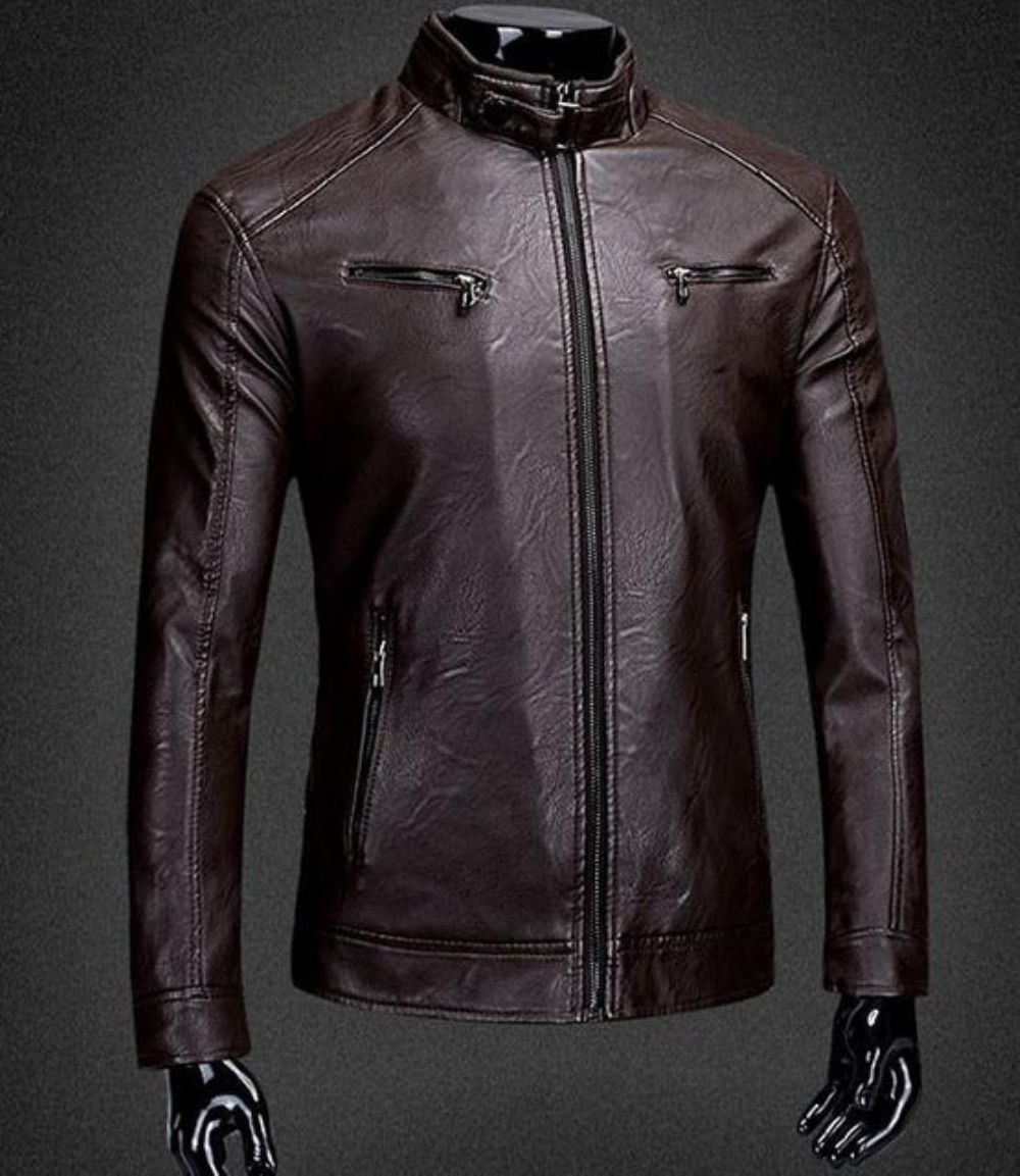 Moto Saueskinnsjakke