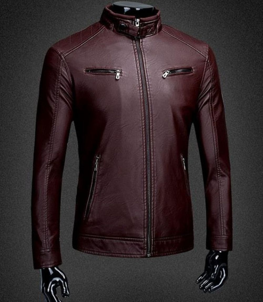 Moto Saueskinnsjakke