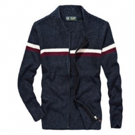Knitted Wear Casual Baseball Krage Cardigan