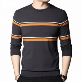 Merke Mote Stripet Pull Homme Pullover