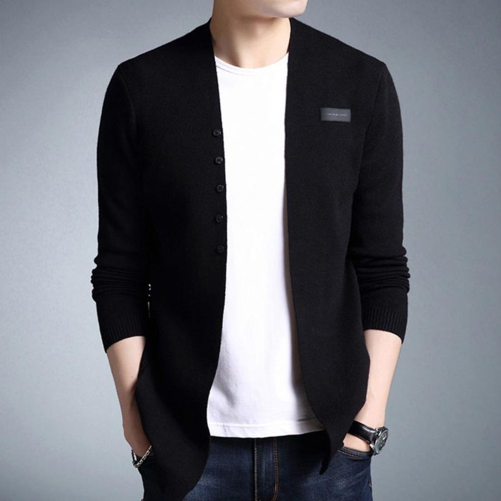 Middels Lang Solid Cardigan