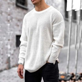 Uformell Motestrikket Streetwear-skjorte