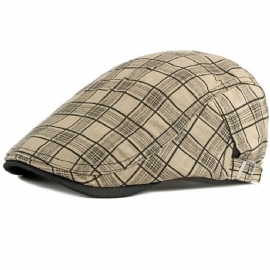 Vintage Plaid Ivy Newsboy Flat Cap
