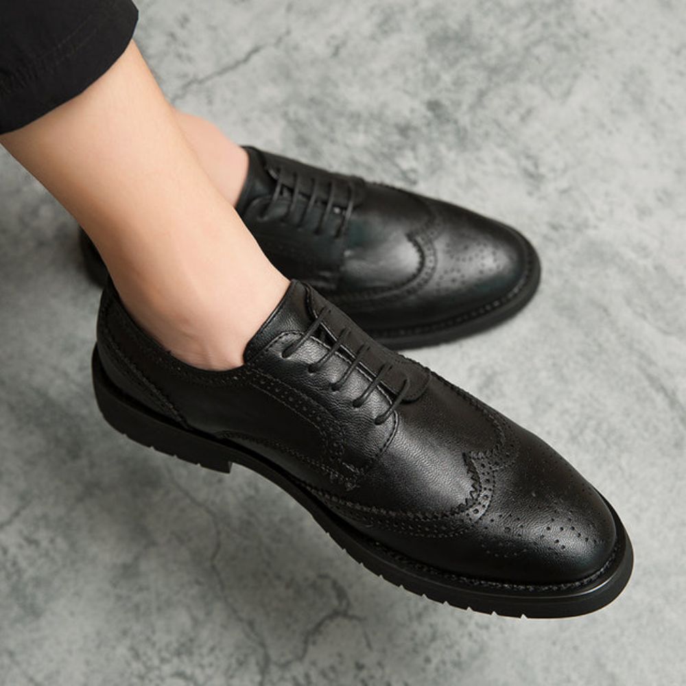 Menn Brogue British Casual Leather Dress Sko