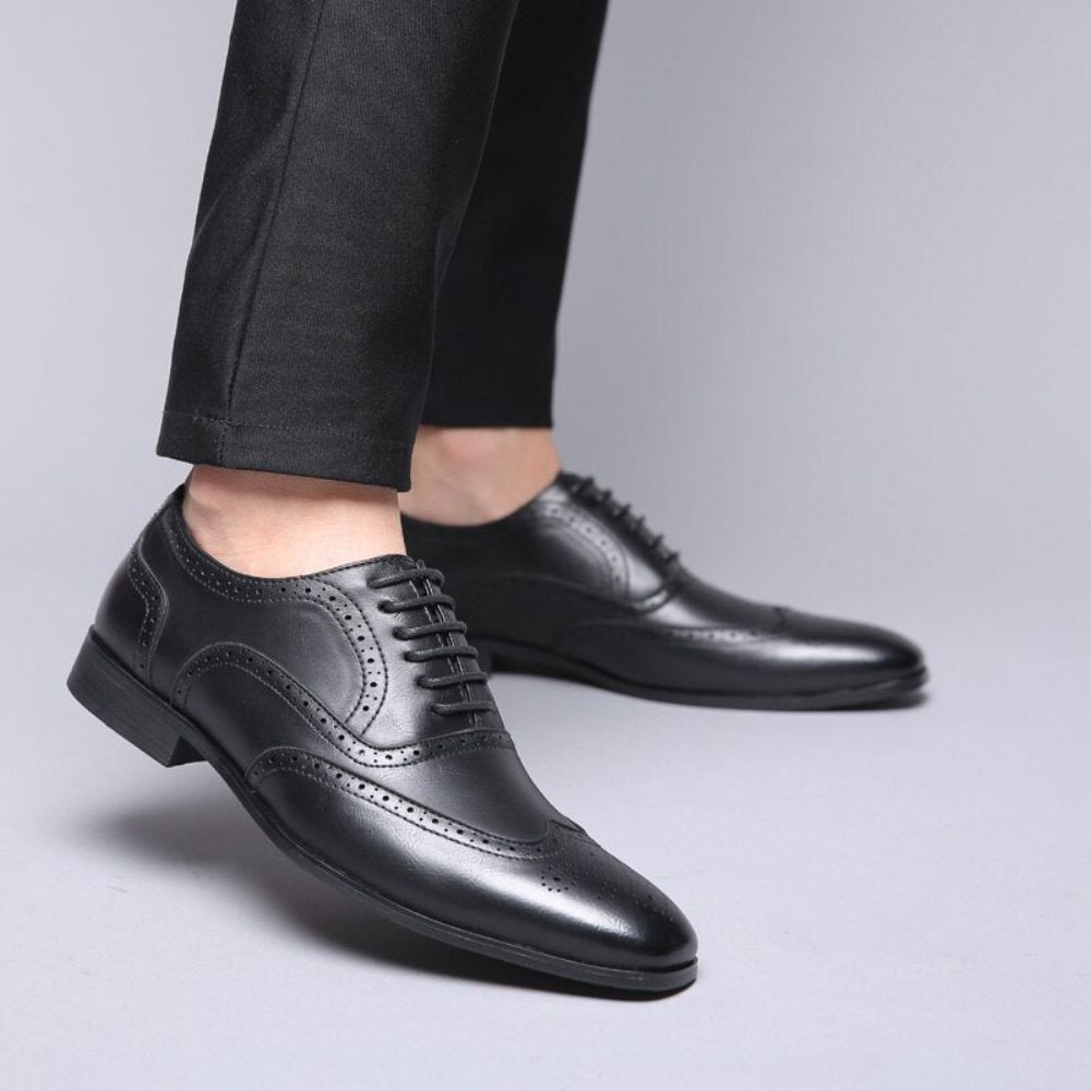 Menn Retro Bullock Formelle Skinnsko