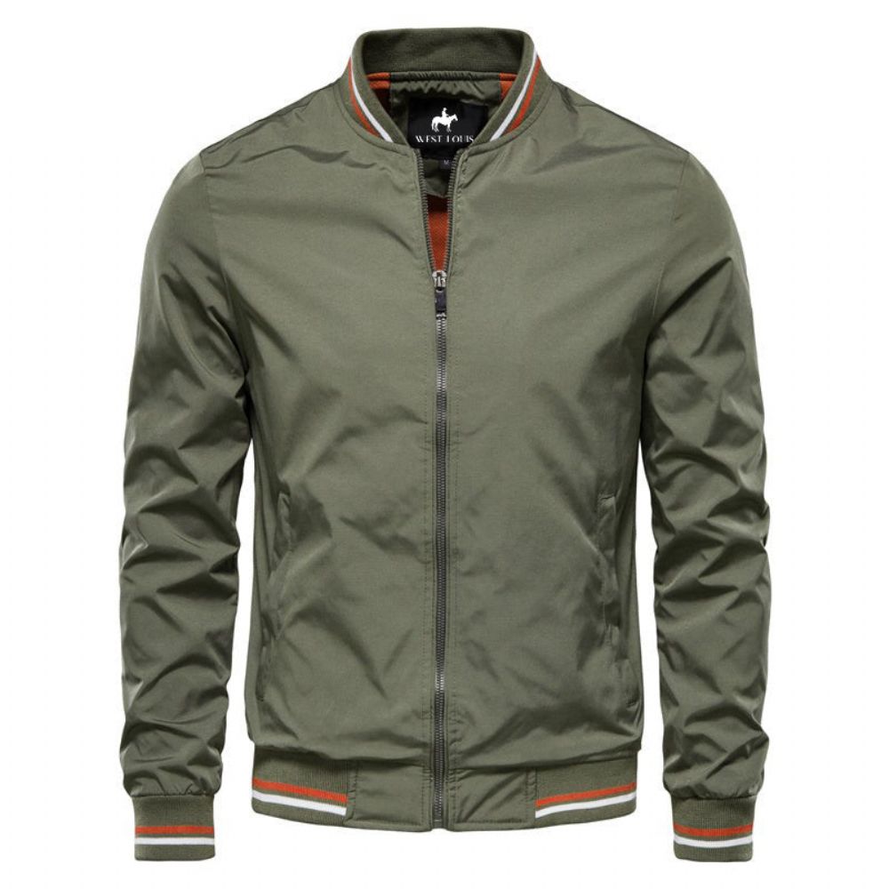 Bomber Baseball Ensfarget Forretningsjakke