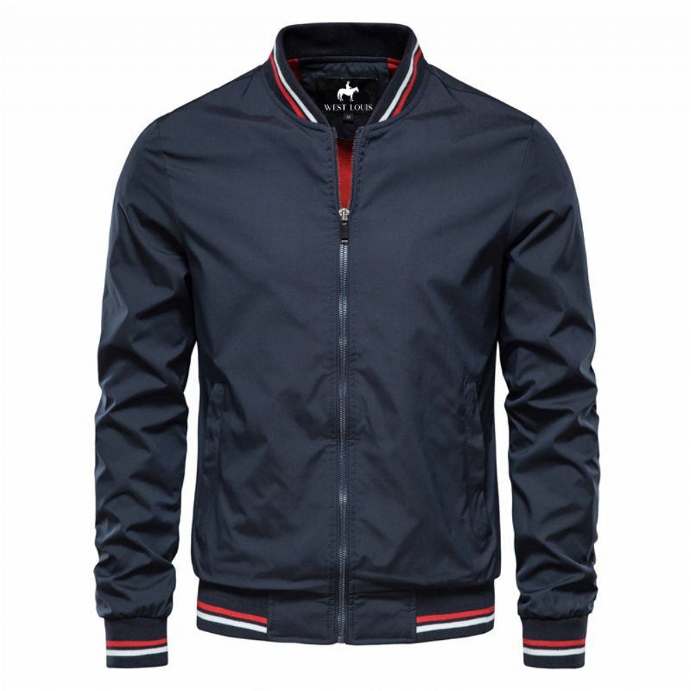Bomber Baseball Ensfarget Forretningsjakke