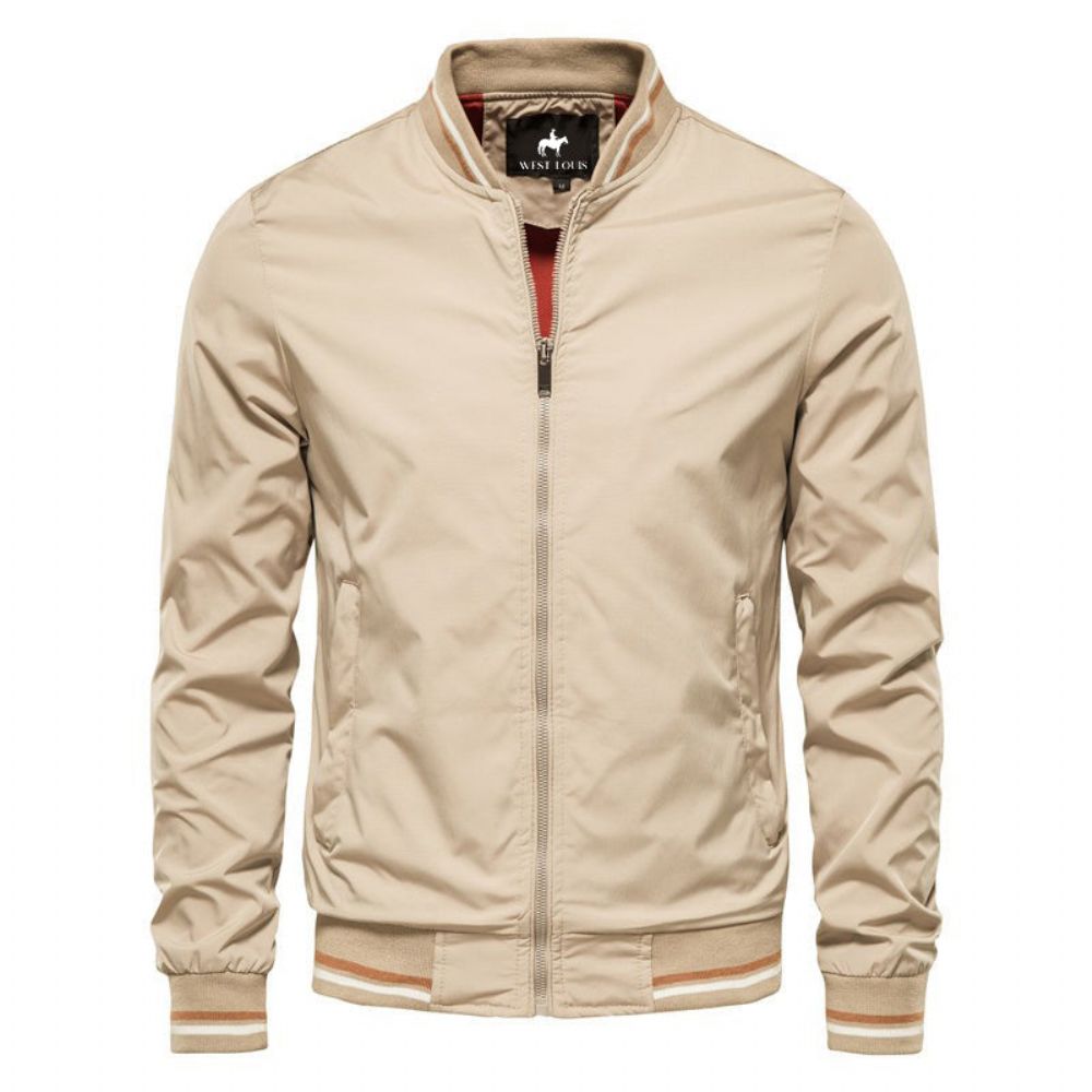 Bomber Baseball Ensfarget Forretningsjakke
