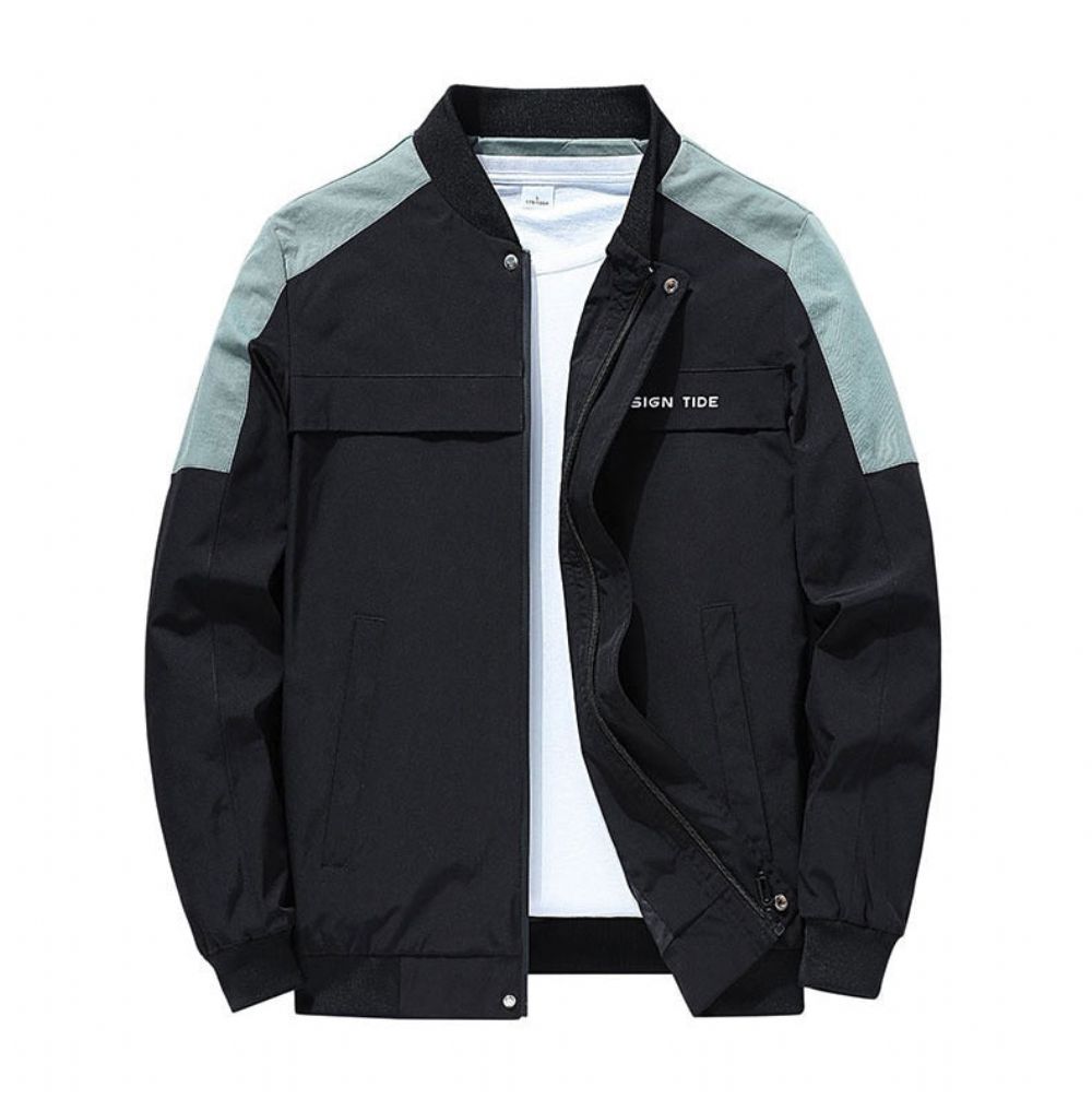 Menn Streetwear Glidelåsjakke