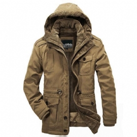 Menn Warm Heavy Wool Parka