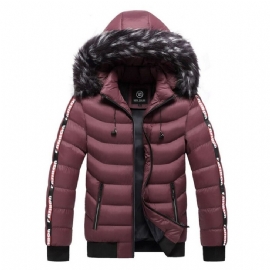 Parka Side Striped Thicken Jacket