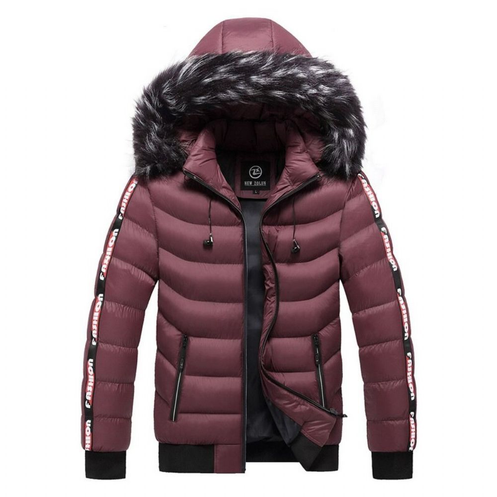 Parka Side Striped Thicken Jacket
