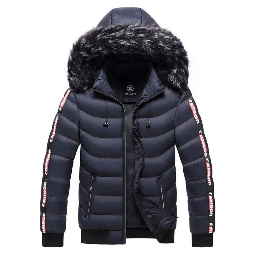 Parka Side Striped Thicken Jacket