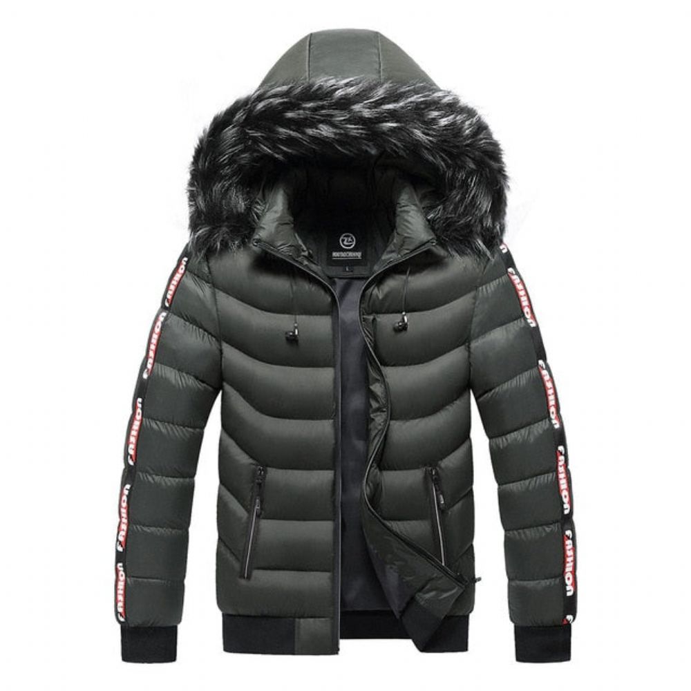 Parka Side Striped Thicken Jacket