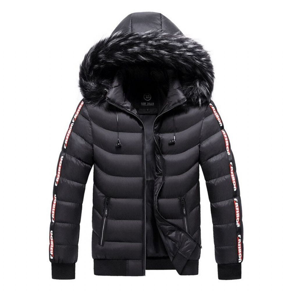 Parka Side Striped Thicken Jacket