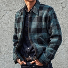 Rutete Lapel-jakke