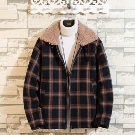 Trendy Fleecefôr Flanell Rutete Jakke