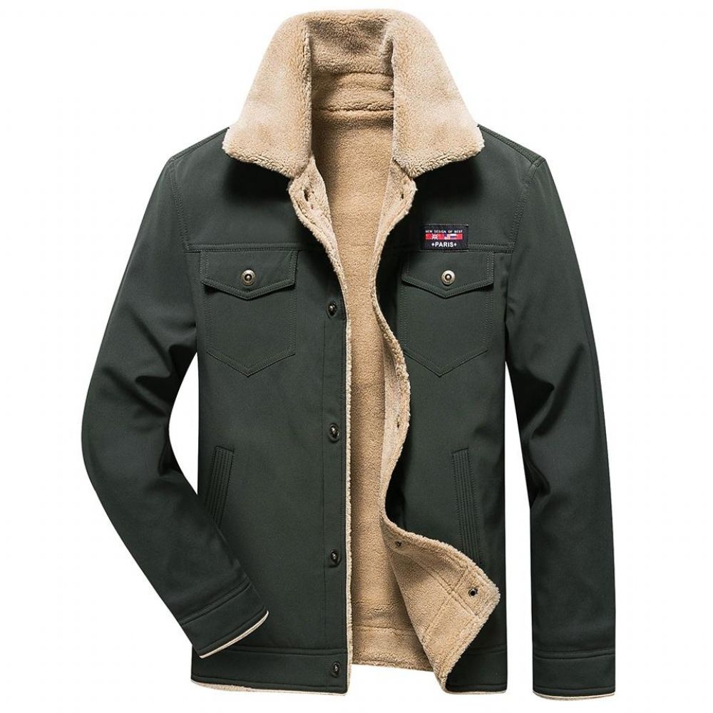 Tykk Varm Fleece Vindtett Jakke