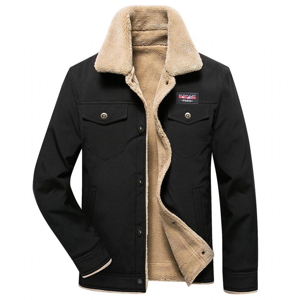 Tykk Varm Fleece Vindtett Jakke