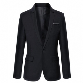Casual Ensfarget Maskulin Blazer