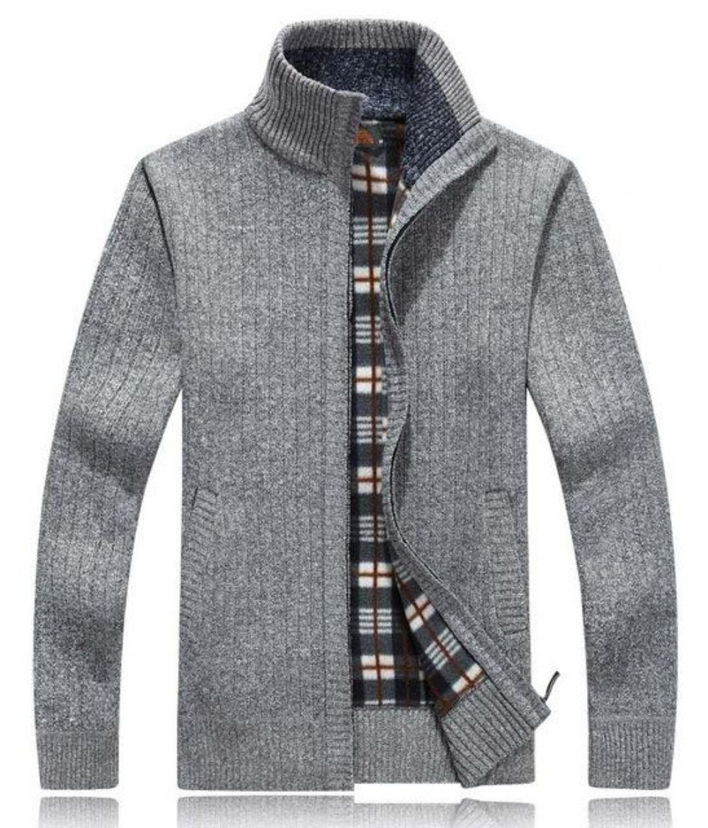 Cardigan Med Rullekrave Med Glidelås