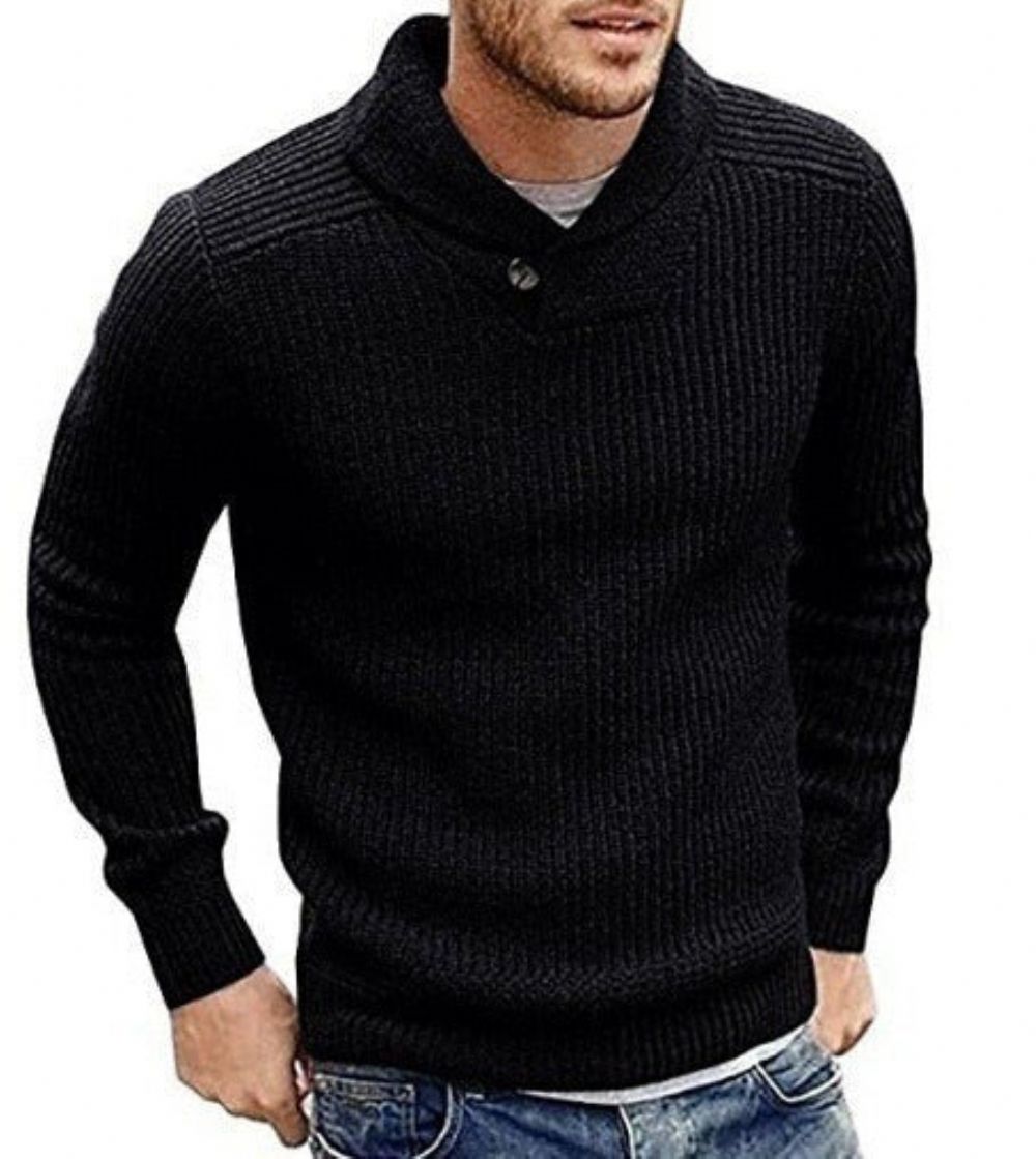 Pullover Genser Med Knapper
