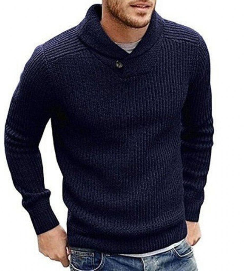 Pullover Genser Med Knapper