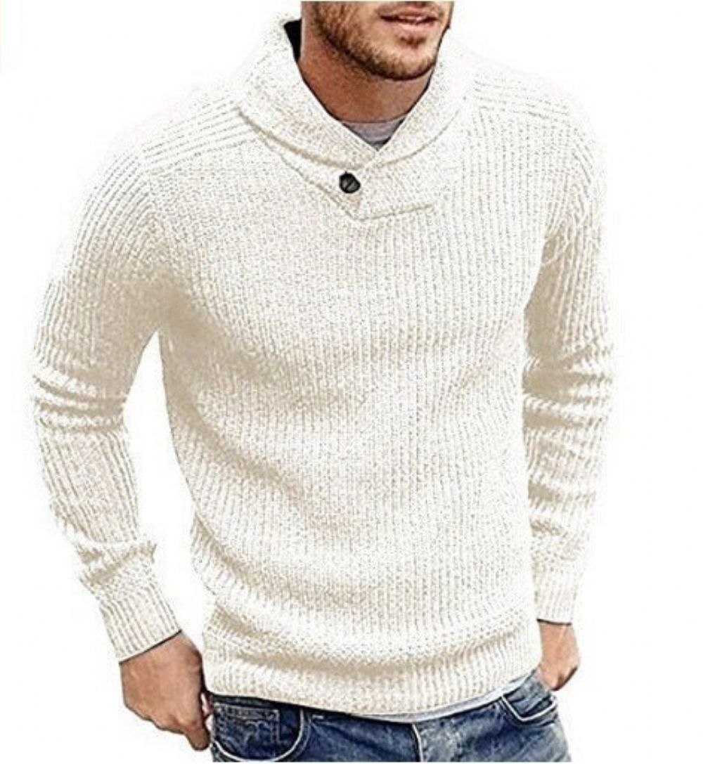 Pullover Genser Med Knapper