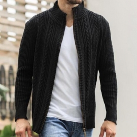 Stativ Krage Genser Herre Cardigan
