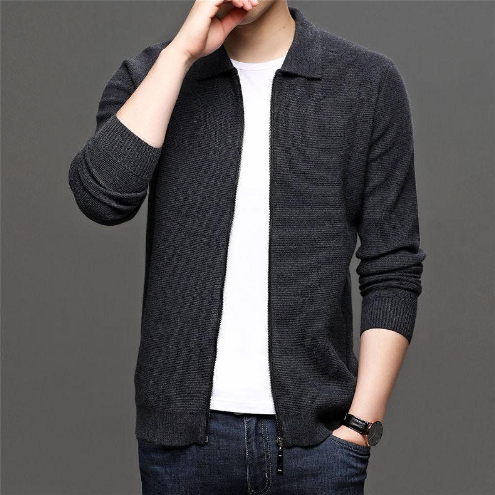 Tykk Varm Ullgenser Cardigan