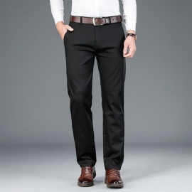 Klassisk Stil Business Fashion Bomullsbukser