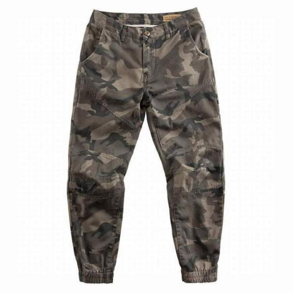 Streetwear Jogger 100% Bomull Kamuflasjebukser