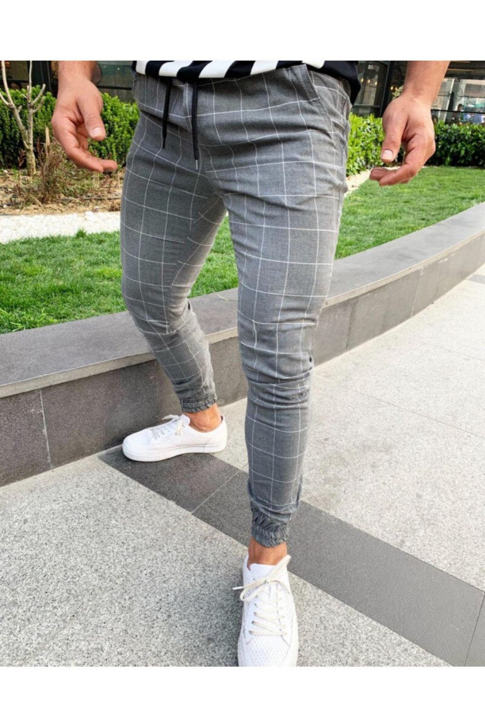 Uk-stil Rutete Joggebukser