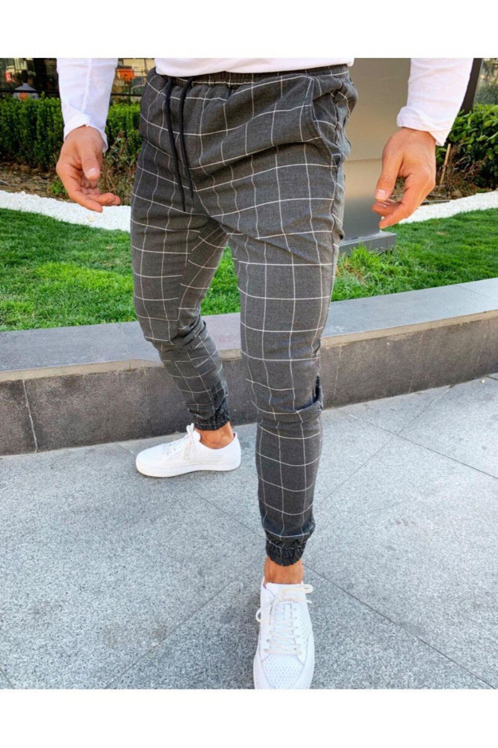 Uk-stil Rutete Joggebukser