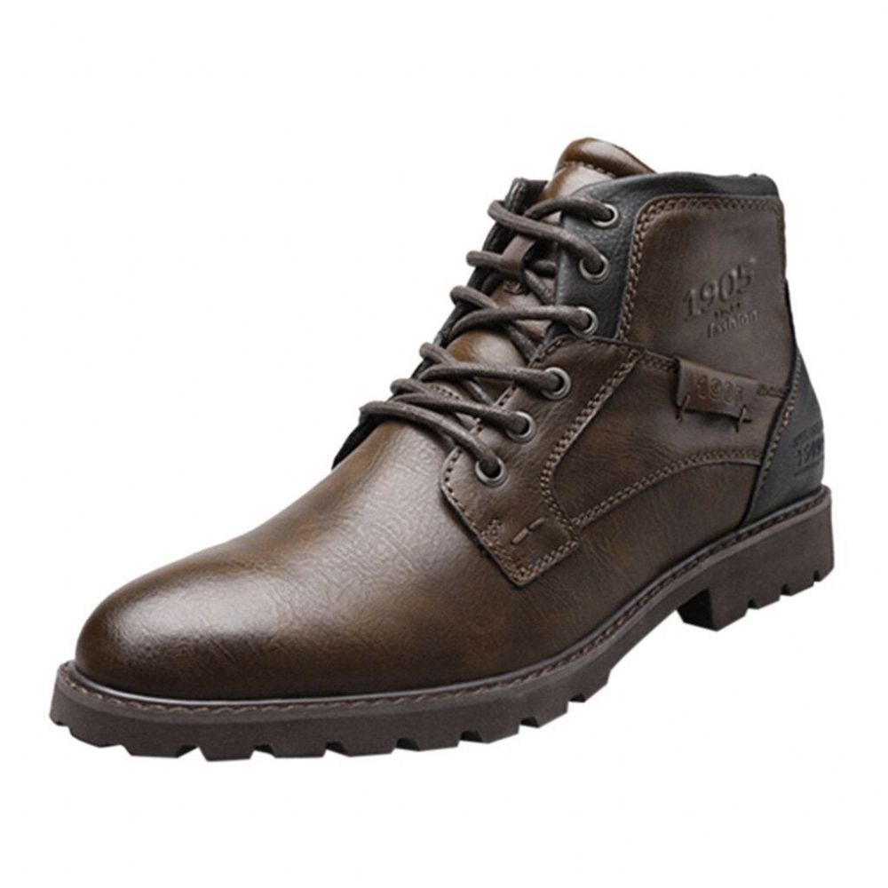 Retro High-top Ekte Mote Støvler