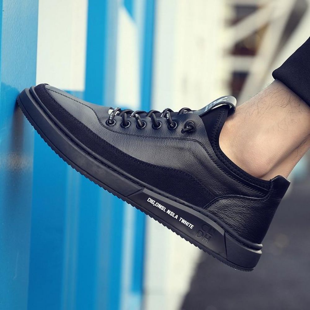 Canvas Welt Stitching Yttersåle Casual Joggesko
