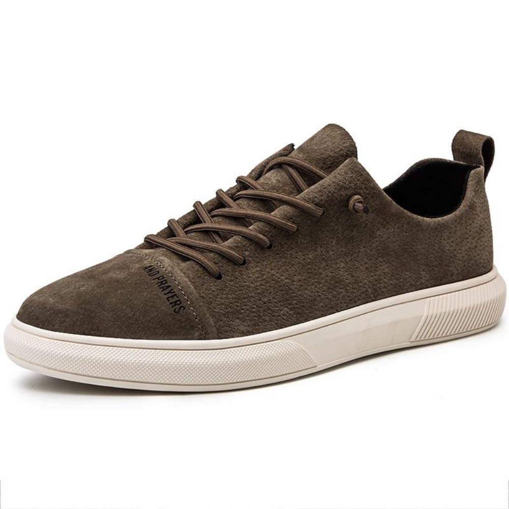 Designer Sneakers I Britisk Stil Semsket Skinn