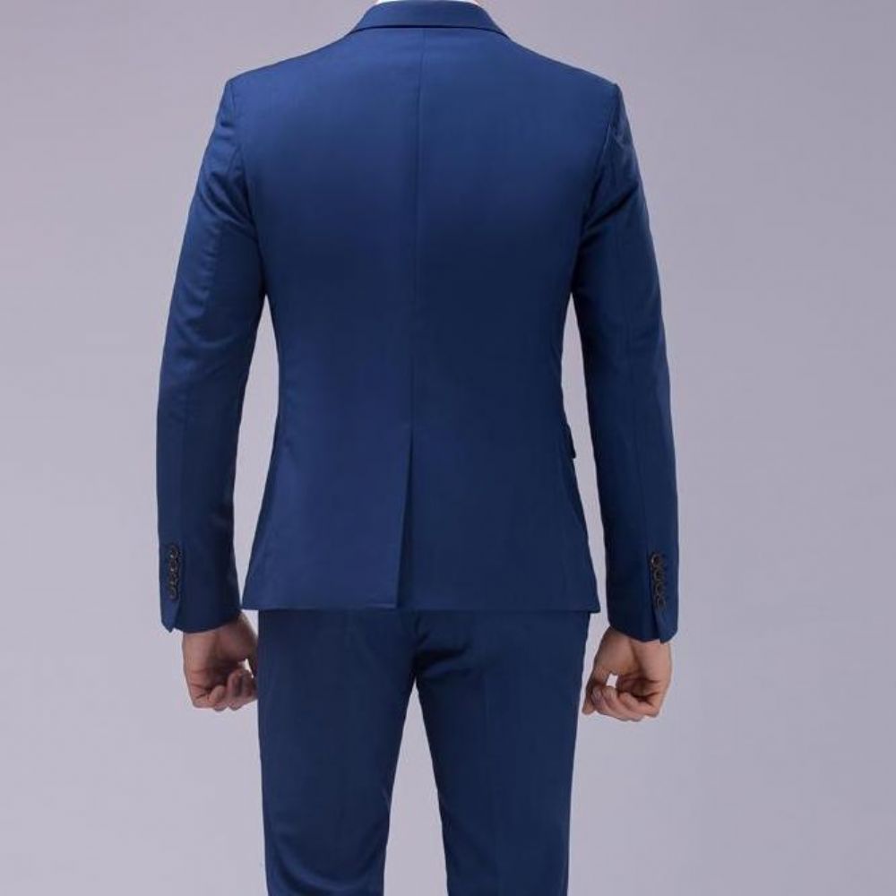 - Luksus Slim Fit 3-delers Dress (jakke + Vest + Bukser)