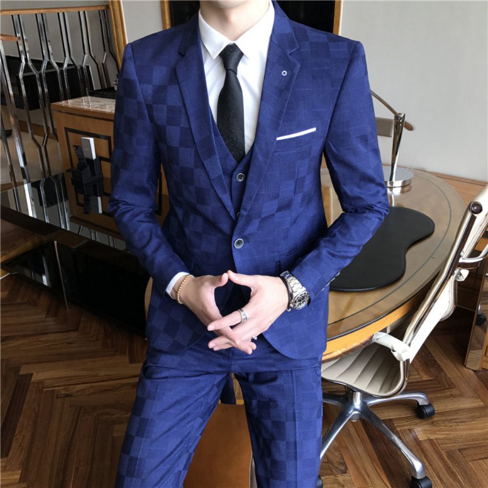 Designer Formell Forretningsdress I Tre Deler