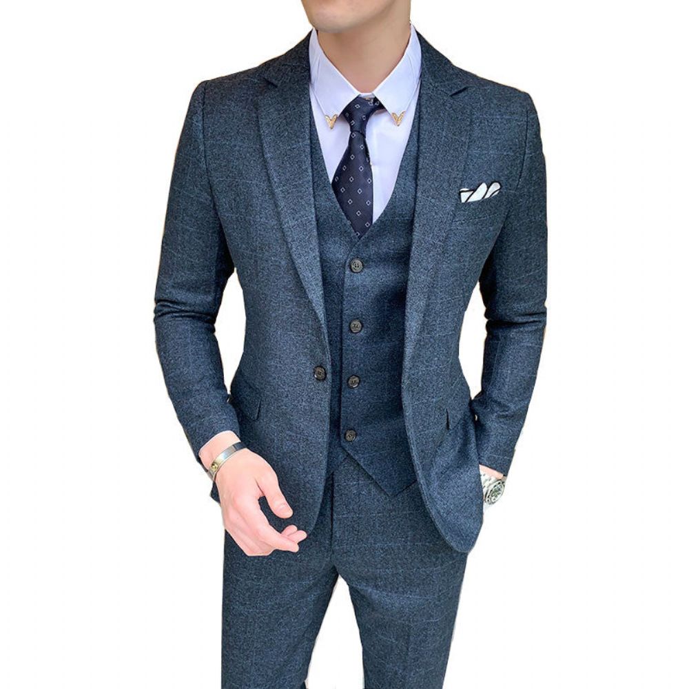 High End Business Menn Britisk 3-delt Kjole
