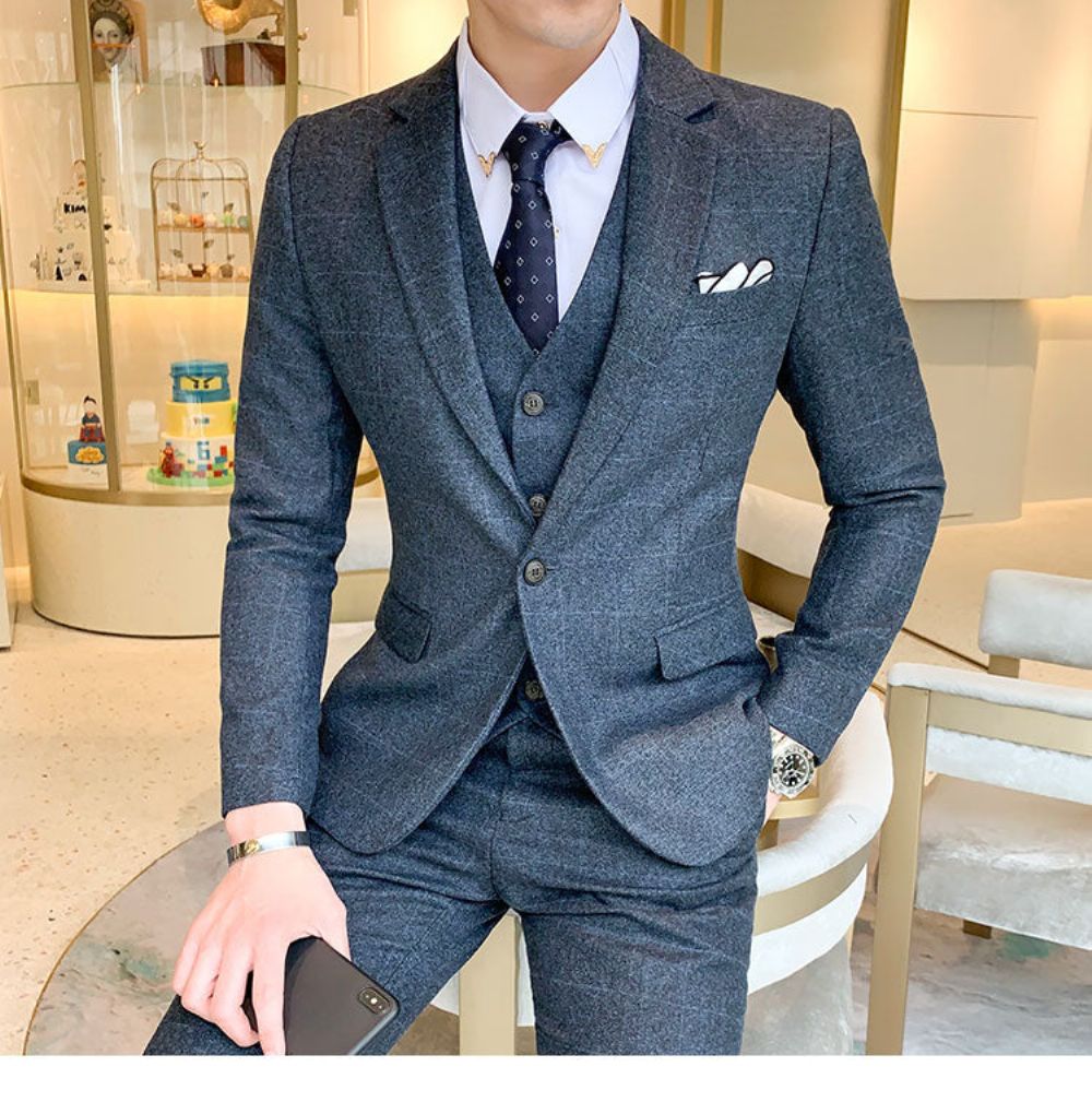 High End Business Menn Britisk 3-delt Kjole