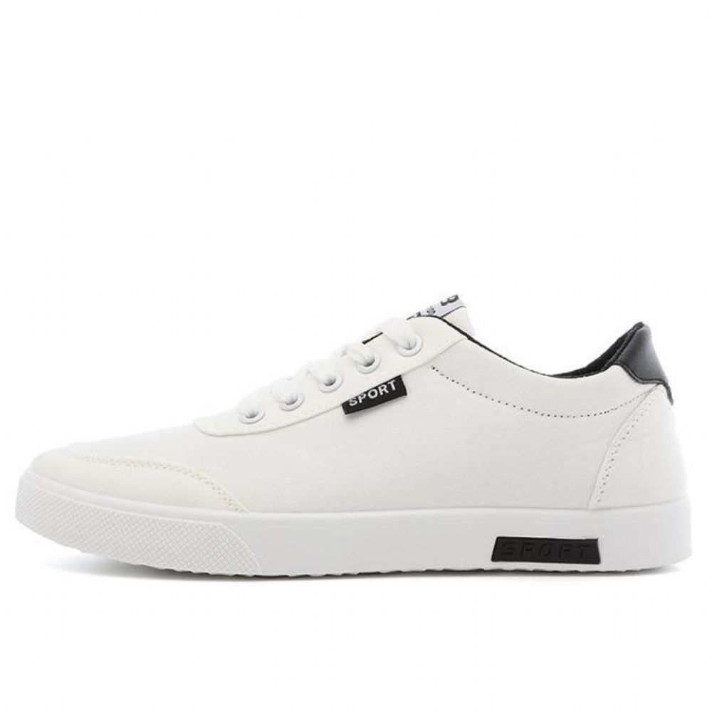 Hvite Canvas Trend Joggesko