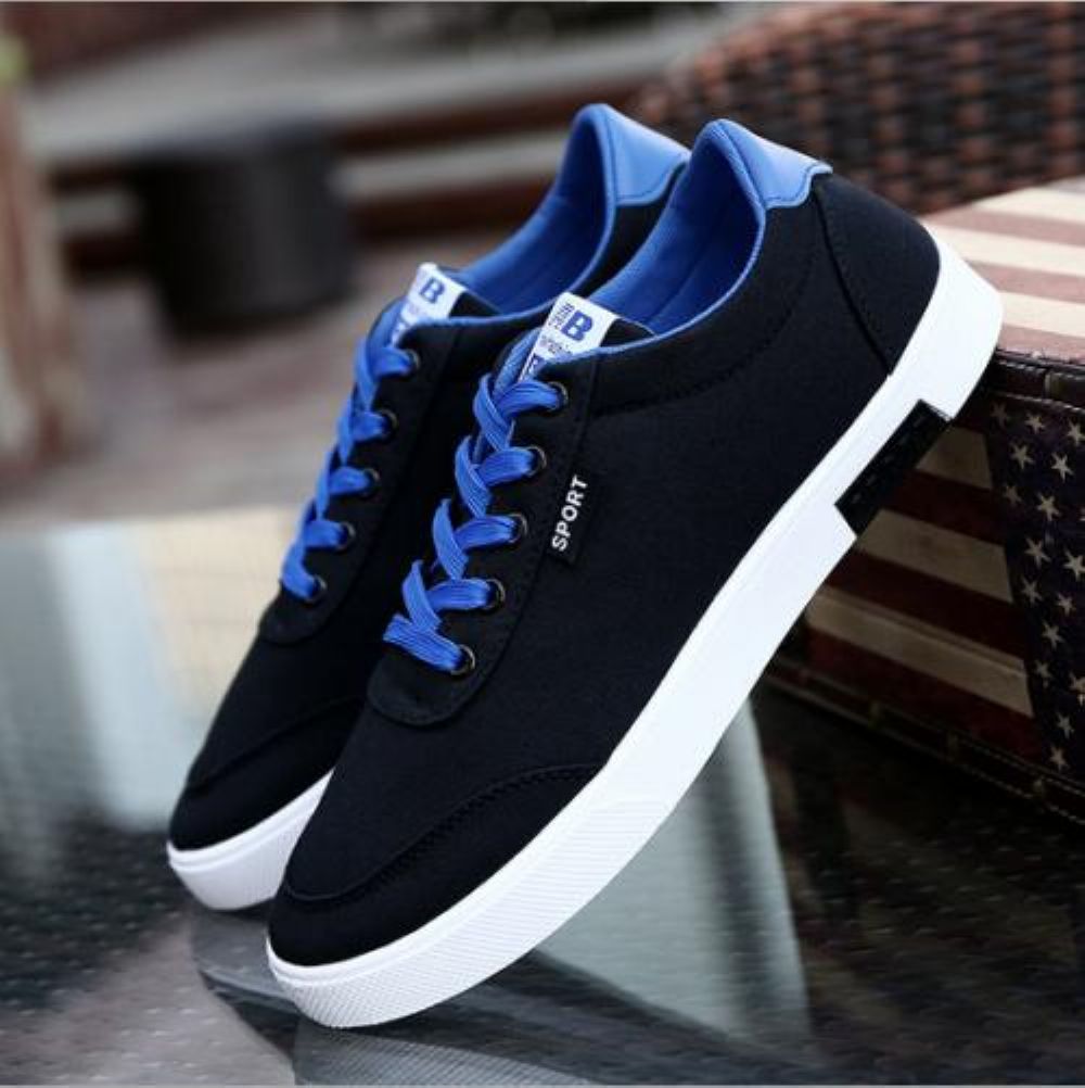 Hvite Canvas Trend Joggesko