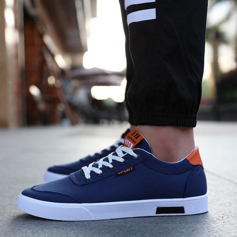 Hvite Canvas Trend Joggesko