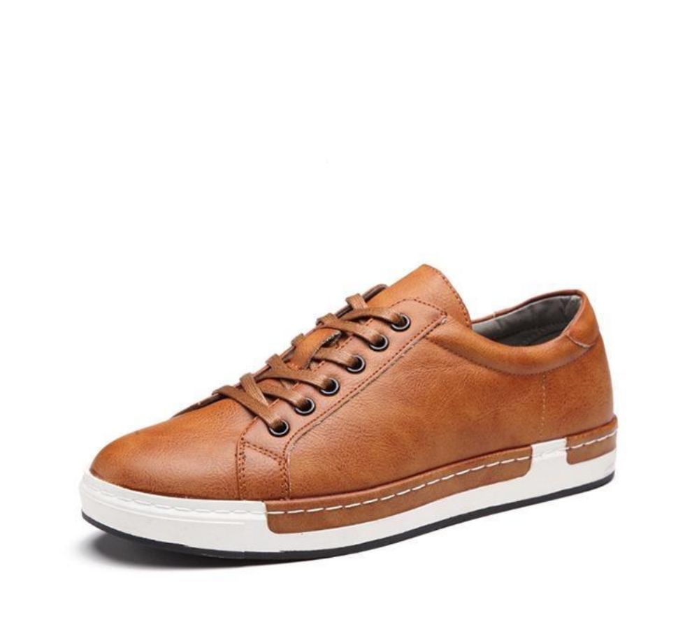 Leather Flate Herresko Casual Sko